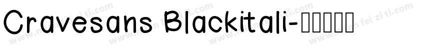 Cravesans Blackitali字体转换